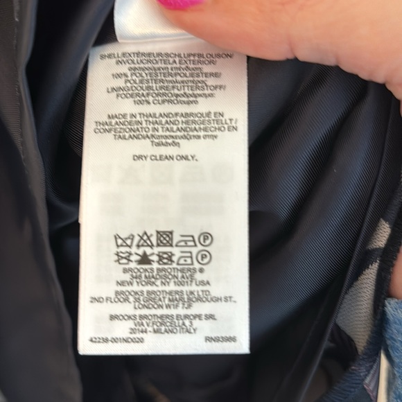 Brooks Brothers Women’s Navy & Brown Geometric Star Print Dress Sz 8 Italy NWOT - Picture 12 of 14